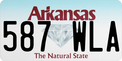 AR license plate 587WLA