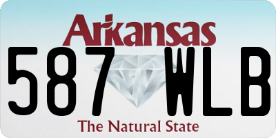 AR license plate 587WLB