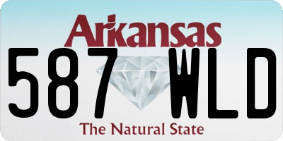 AR license plate 587WLD
