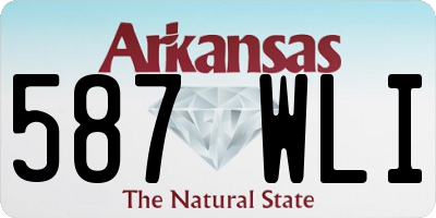 AR license plate 587WLI