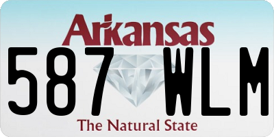 AR license plate 587WLM