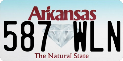 AR license plate 587WLN