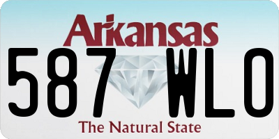 AR license plate 587WLO