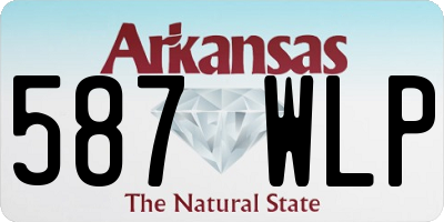 AR license plate 587WLP