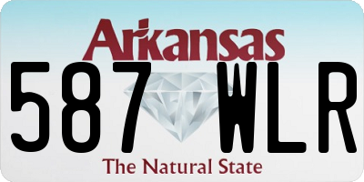 AR license plate 587WLR