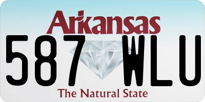 AR license plate 587WLU