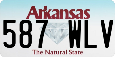 AR license plate 587WLV