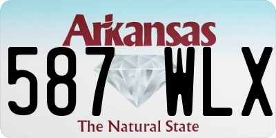 AR license plate 587WLX