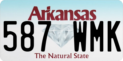 AR license plate 587WMK