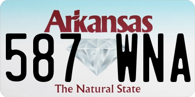 AR license plate 587WNA