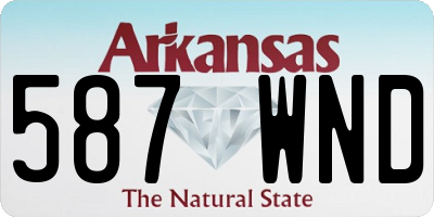 AR license plate 587WND