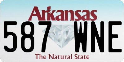 AR license plate 587WNE