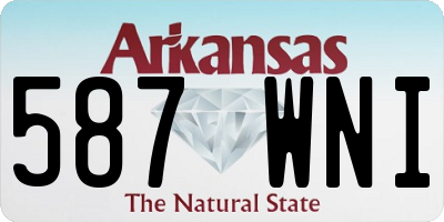 AR license plate 587WNI