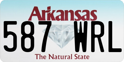 AR license plate 587WRL