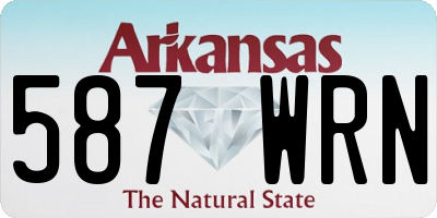 AR license plate 587WRN