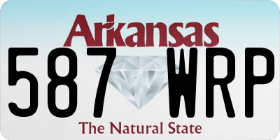 AR license plate 587WRP