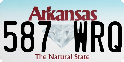 AR license plate 587WRQ
