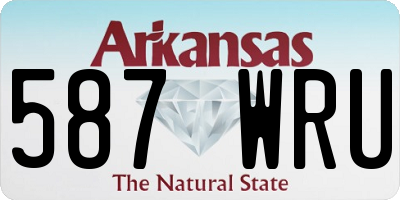 AR license plate 587WRU