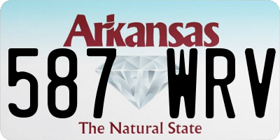AR license plate 587WRV