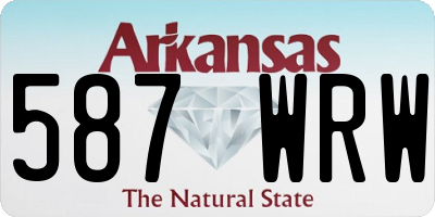 AR license plate 587WRW