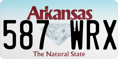 AR license plate 587WRX
