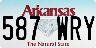 AR license plate 587WRY
