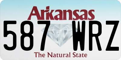 AR license plate 587WRZ
