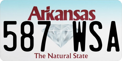 AR license plate 587WSA