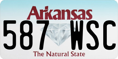 AR license plate 587WSC
