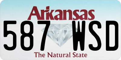 AR license plate 587WSD
