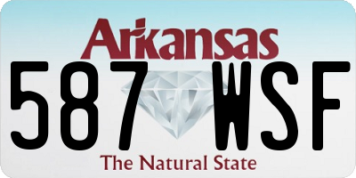 AR license plate 587WSF