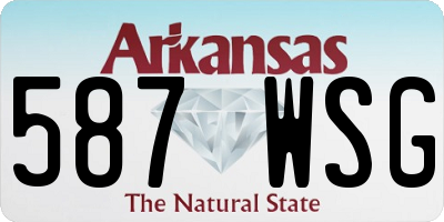 AR license plate 587WSG