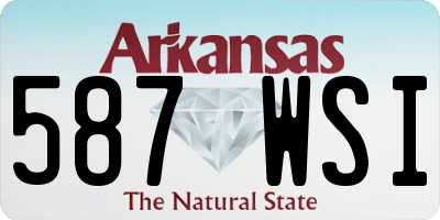 AR license plate 587WSI