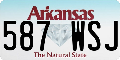 AR license plate 587WSJ