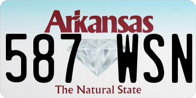 AR license plate 587WSN