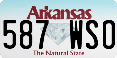 AR license plate 587WSO