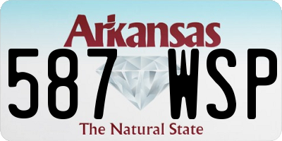 AR license plate 587WSP