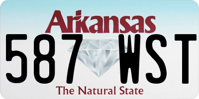 AR license plate 587WST