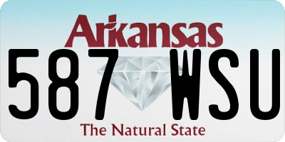 AR license plate 587WSU