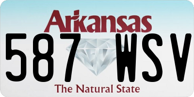 AR license plate 587WSV