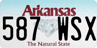 AR license plate 587WSX