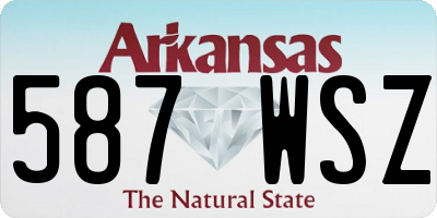 AR license plate 587WSZ