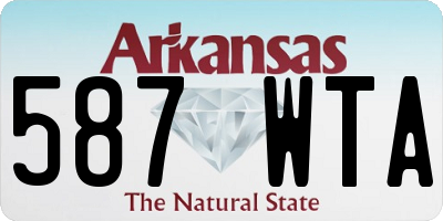 AR license plate 587WTA