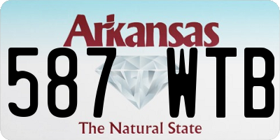 AR license plate 587WTB