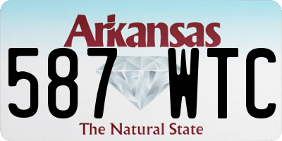 AR license plate 587WTC