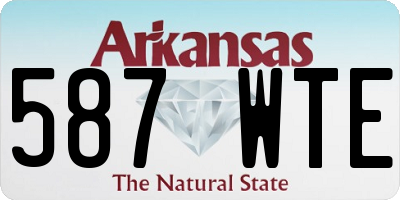 AR license plate 587WTE