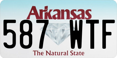 AR license plate 587WTF