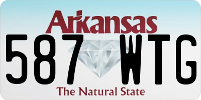AR license plate 587WTG