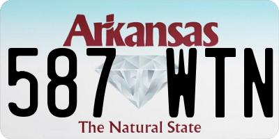 AR license plate 587WTN