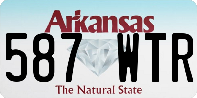 AR license plate 587WTR